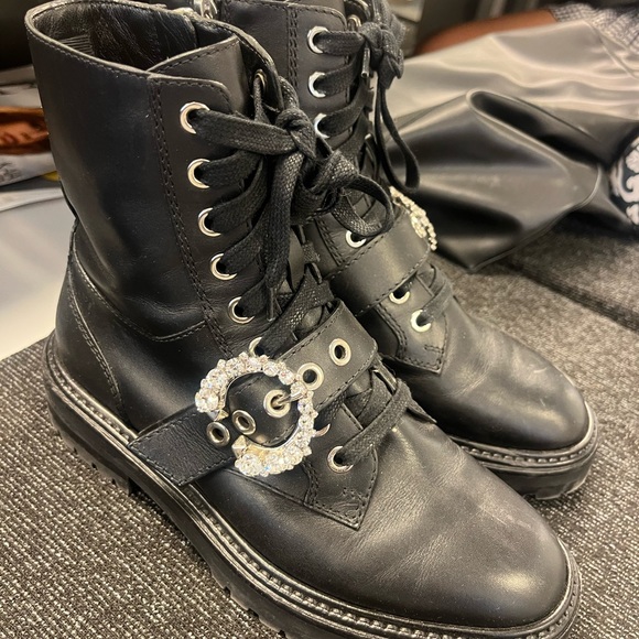 Jimmy Choo Cora leather combat boots - Picture 4 of 6